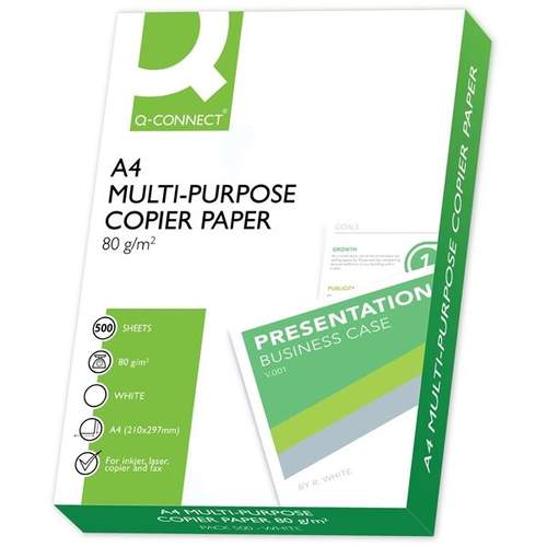 Kopierpapier A4 80g weiß Q-CONNECT 500 Blatt