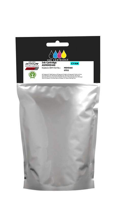 Superlonglife HP M0H54AE / GT52 Tinte cyan