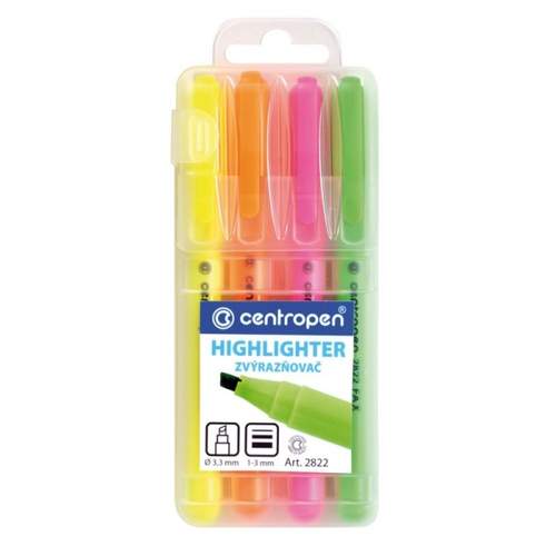 Textmarker CENTROPEN 2822, 1-3 mm, Set 4 Farben