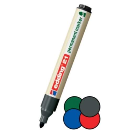 Permanentmarker EDDING 21, Ecoline, 1,5-3 mm 4 Stück Set