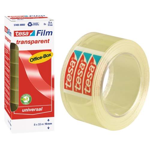 Klebeband 19mmx33m transp TESA 57405-00002-00 19mm x 33m 8 Stück