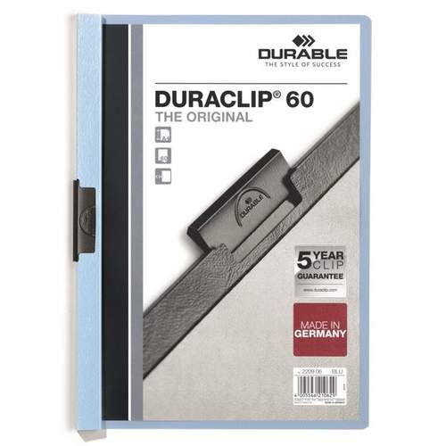 Durable Duraclip 60 Präsentations-Mappe PVC Hellblau, Transparent