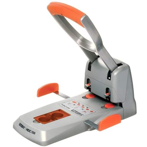 Rapid HDC150 Locher 150 Blätter Rot, Silber