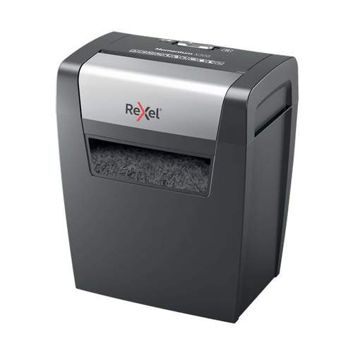 Rexel Momentum X308 Aktenvernichter Partikelschnitt-Zerkleinerung Schwarz, Grau