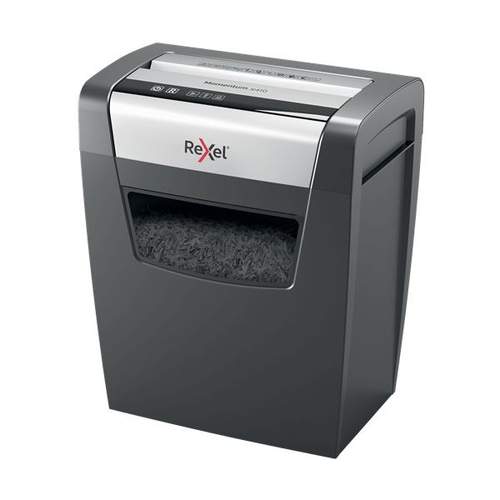Rexel Momentum X410 Aktenvernichter Partikelschnitt-Zerkleinerung Schwarz, Grau