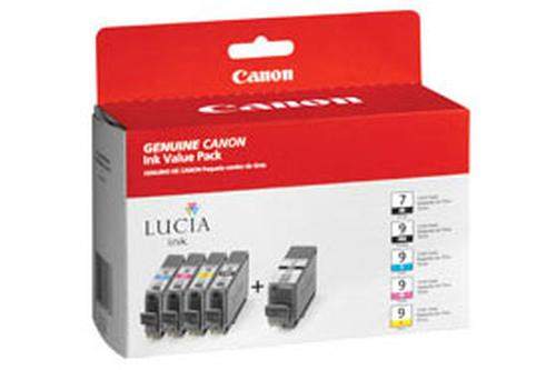 Original Canon 1034B011 / PGI-9 Tinte grau, schwarz foto, cyan, magenta, gelb - 5 Stück