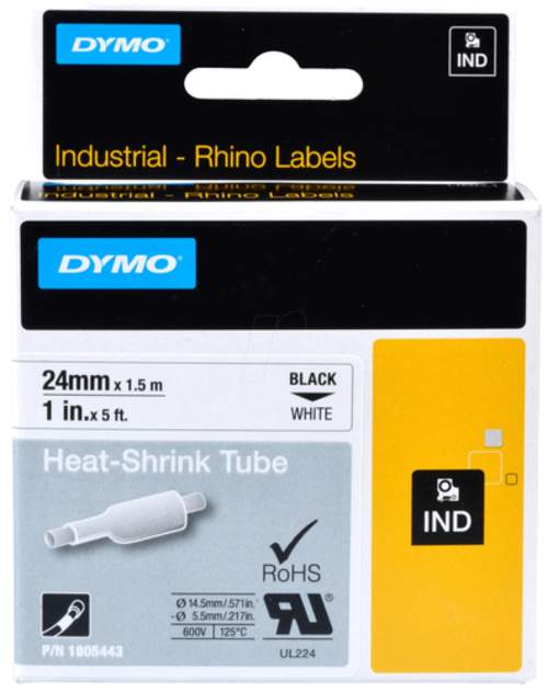 DYMO 24mm RHINO black on white