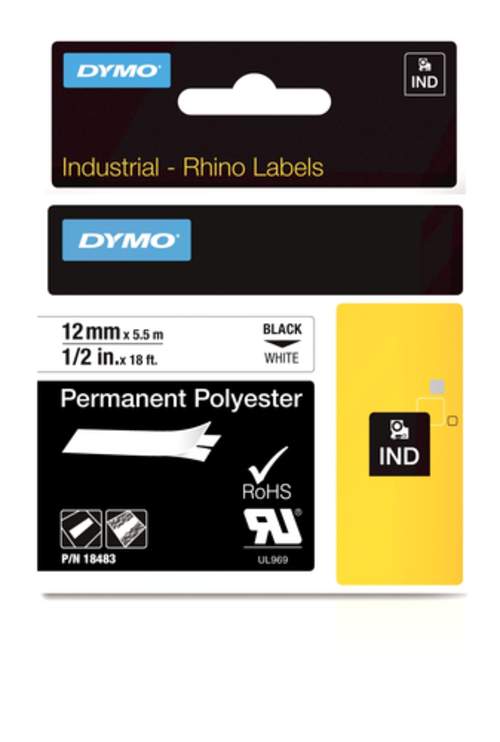 DYMO 12mm RHINO Permanent Polyester