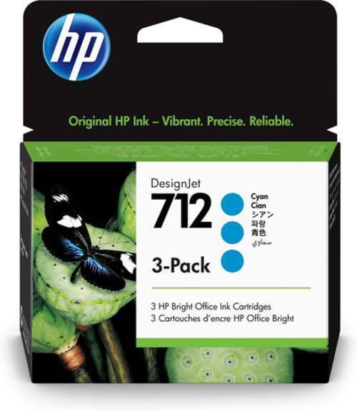 Original HP 3ED77A / 712 Tinte cyan - 3 Stück