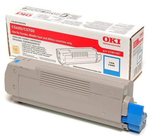 Original OKI 43381907 Toner cyan