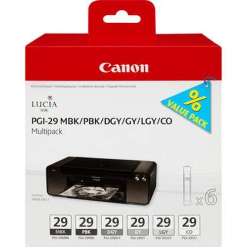 Original Canon 4868B018 / PGI-29 Tinte schwarz, cyan, magenta, gelb
