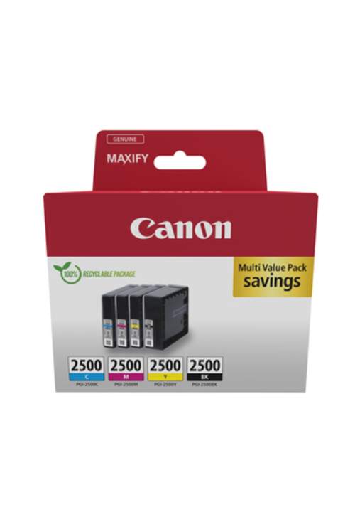 Original Canon 9290B006 / PGI-2500BKCMY Tinte schwarz, cyan, magenta, gelb - 4 Stück