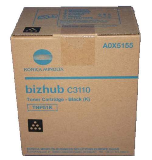 Original Konica Minolta A0X5155 / TNP-51K Toner schwarz