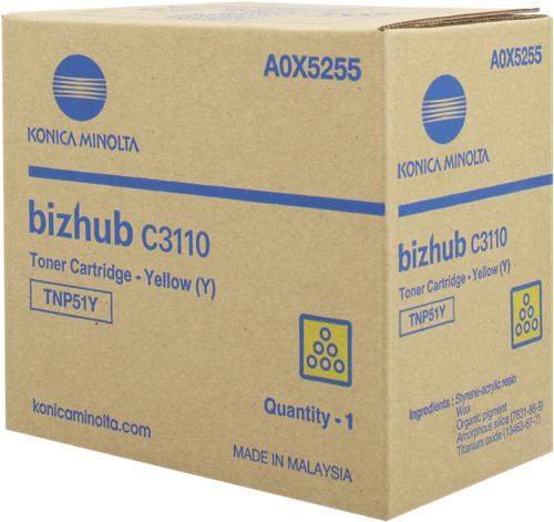 Original Konica Minolta A0X5255 / TNP-51Y Toner gelb