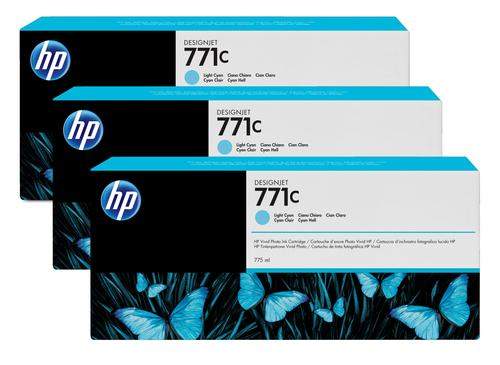 Original HP B6Y36A / 771C Tinte cyan hell