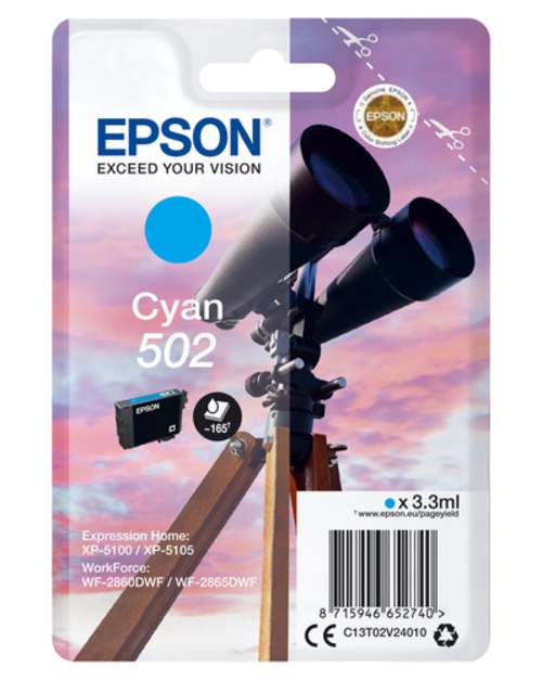 Original Epson C13T02V24010 / 502 Tinte cyan