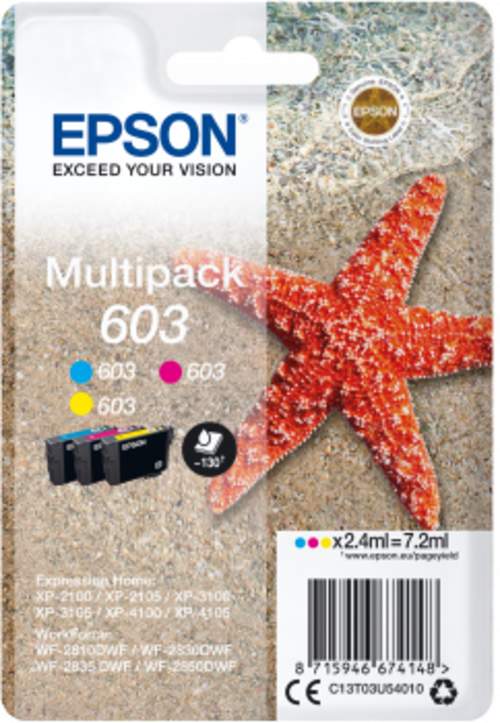 Original Epson C13T03U540 / 603 cyan, magenta, gelb - 3 Stück