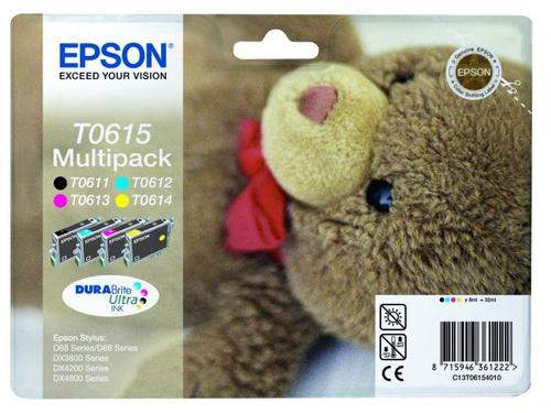 Original Epson C13T06154010 / T0615 Tinte schwarz, color