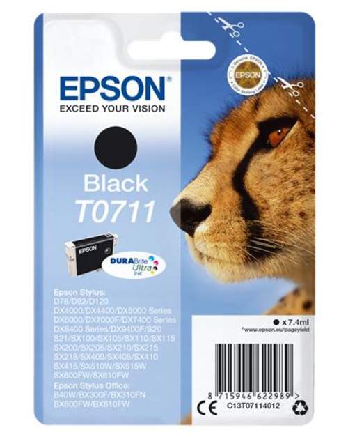 Original Epson C13T07114012 / T0711 Tinte schwarz