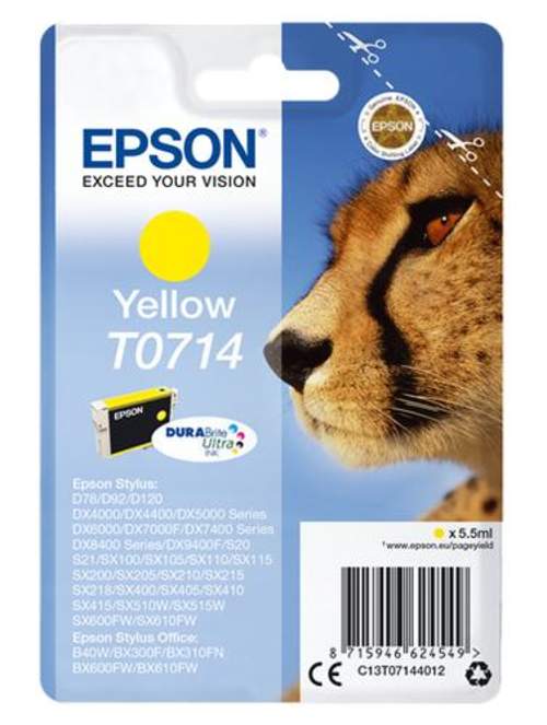 Original Epson C13T07144012 / T0714 Tinte gelb