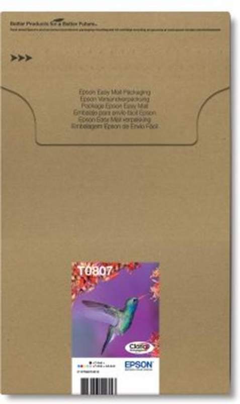 Original Epson C13T08074510 / T0807 Tinte schwarz, cyan, cyan hell, magenta hell, magenta, gelb