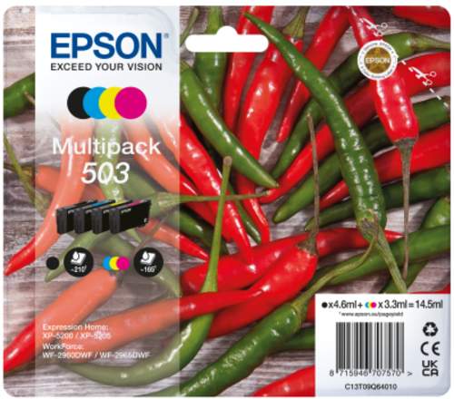 Original Epson C13T09Q64020 / 503 Tinte schwarz, cyan, magenta, gelb - 4 Stück