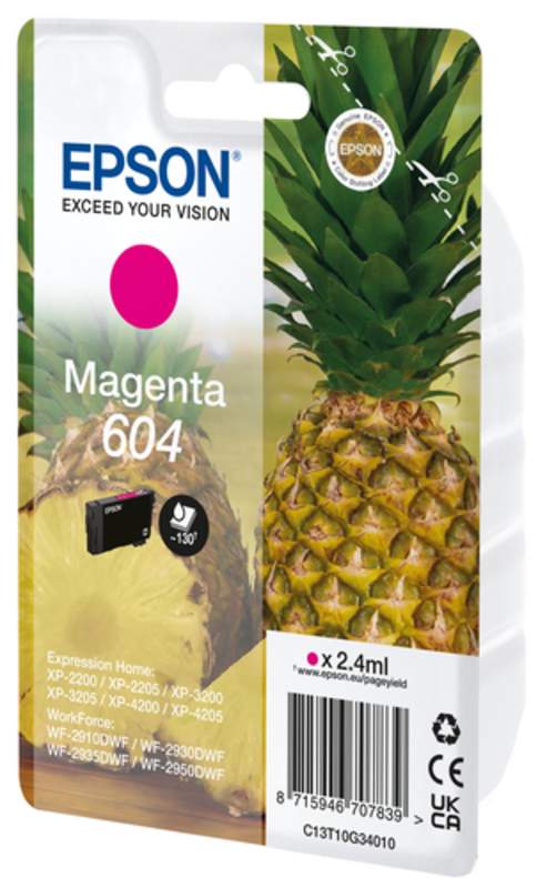 Original Epson C13T10G34020 / 604 Tinte magenta