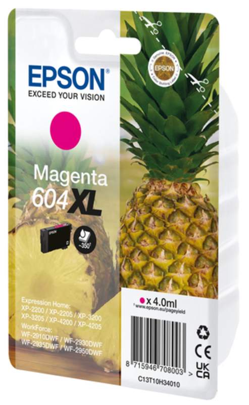 Original Epson C13T10H34020 / 604XL Tinte magenta