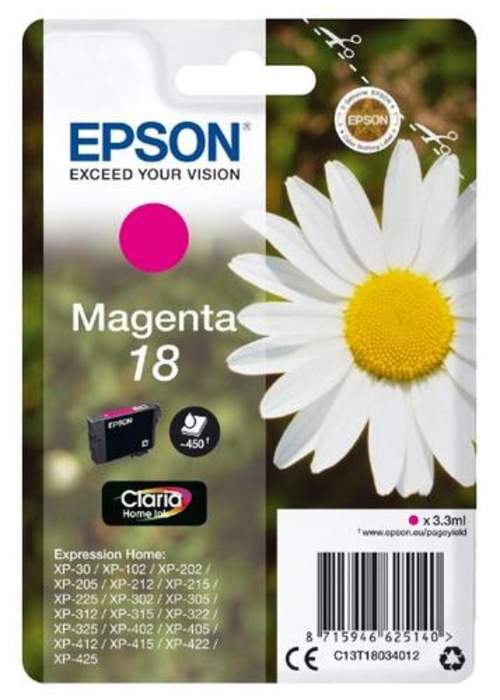 Original Epson C13T18034012 / 18 Tinte magenta