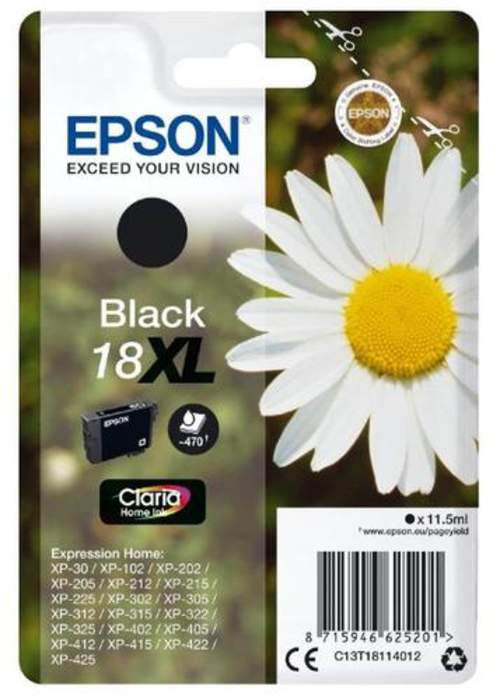 Original Epson C13T18114012 / 18XL Tinte schwarz