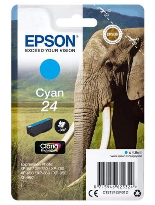 Original Epson C13T24224012 / 24 Tinte cyan