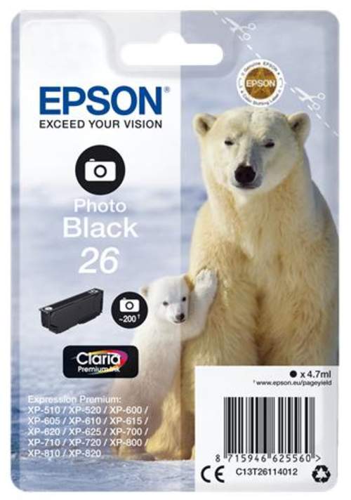Original Epson C13T26114012 / 26 Tinte schwarz hell