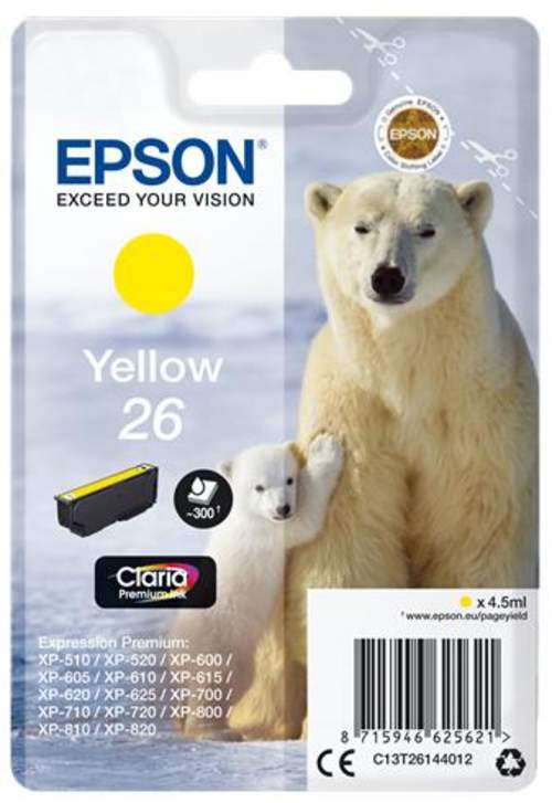 Original Epson C13T26144012 / 26 Tinte gelb