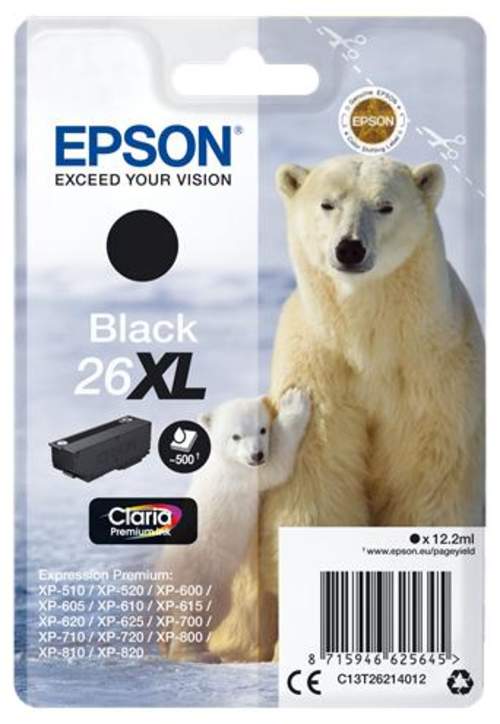 Original Epson C13T26214012 / 26XL Tinte schwarz