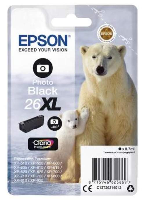 Original Epson C13T26314012 / 26XL Tinte schwarz foto