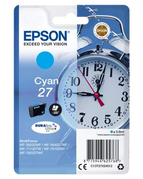Original Epson C13T27024012 / 27 Tinte cyan