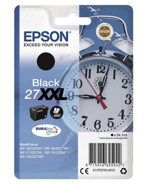 Original Epson C13T27914012 / 27XXL Tinte schwarz