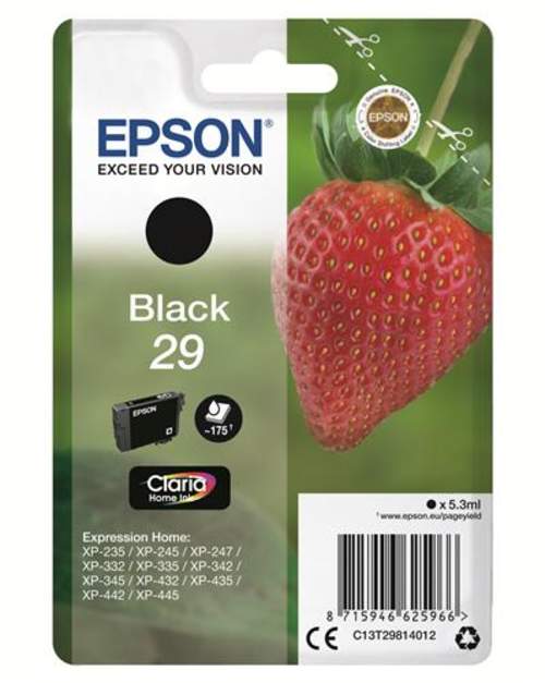 Original Epson C13T29814012 / 29 Tinte schwarz