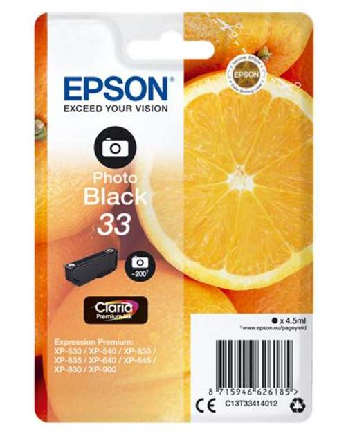 Original Epson C13T33414012 / 33 Tinte schwarz foto