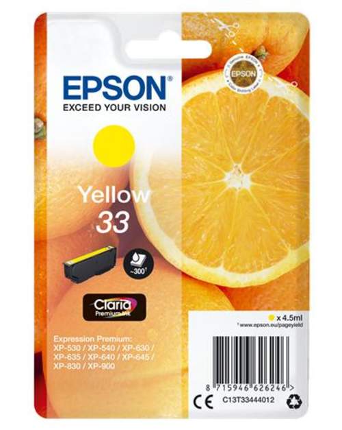 Original Epson C13T33444012 / 33 Tinte gelb