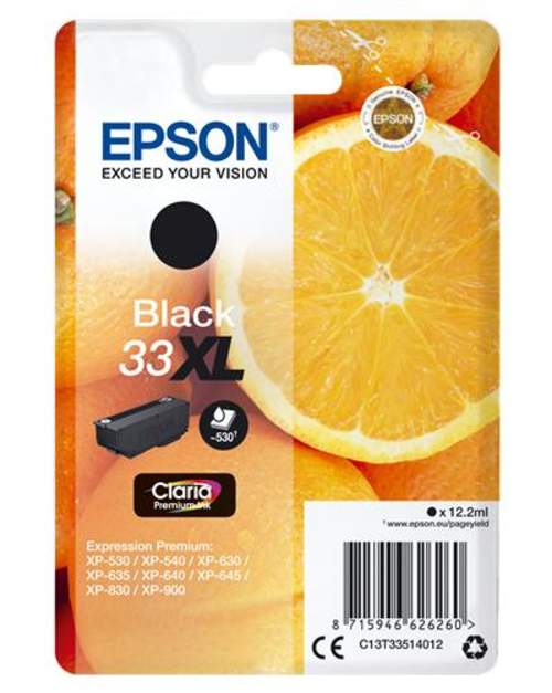 Original Epson C13T33514012 / 33XL Tinte schwarz