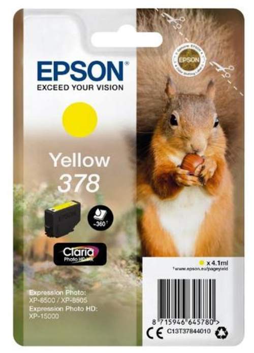 Original Epson C13T37844010 / 378 Tinte Gelb