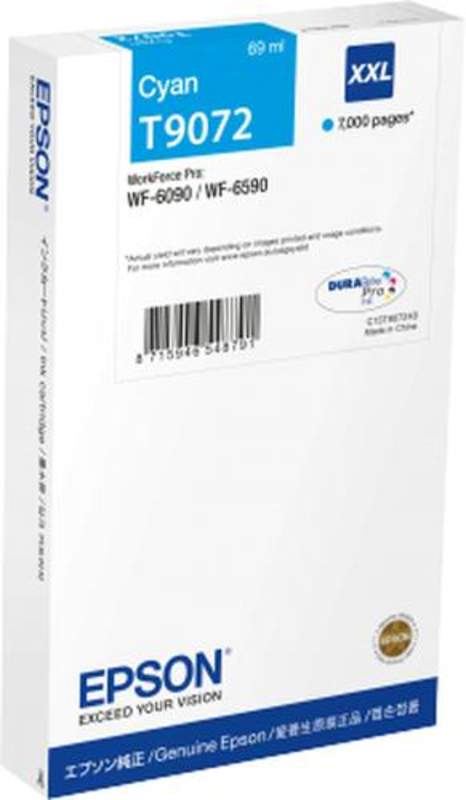 Original Epson C13T907240 / T9072 Tinte cyan