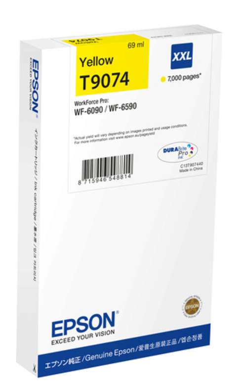 Original Epson C13T90744N / T9074 Tinte gelb