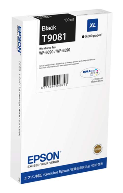Original Epson C13T90814N / T9081 Tinte schwarz