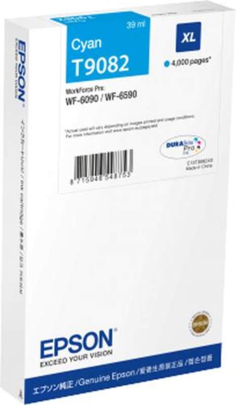 Original Epson C13T908240 / T9082 Tinte cyan