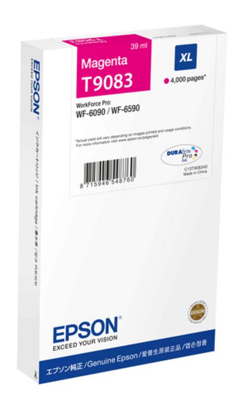 Original Epson C13T90834N / T9083 Tinte magenta