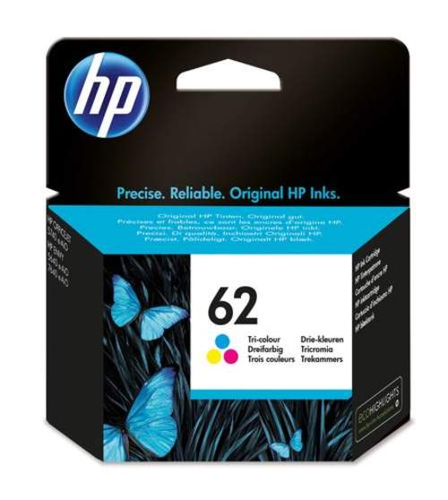 Original HP C2P06AE / 62 Tinte cyan, magenta, gelb