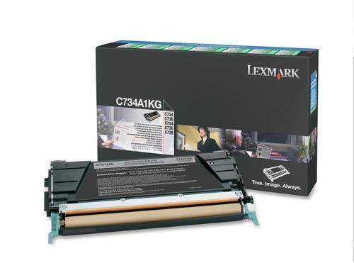 Original Lexmark C734A1KG Rückgabe-Toner schwarz