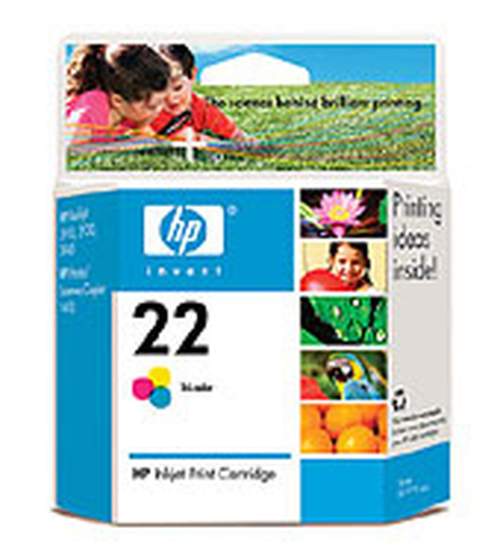 Original HP C9352A / 22 Tinte cyan, magenta, gelb